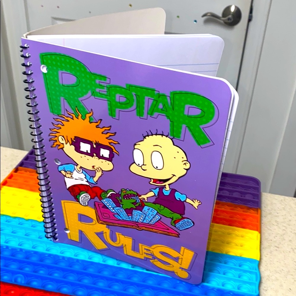 Nickelodeon Rugrats Themed Notebooks and Binder - Blue, Purple, Green - Picture 7 of 12